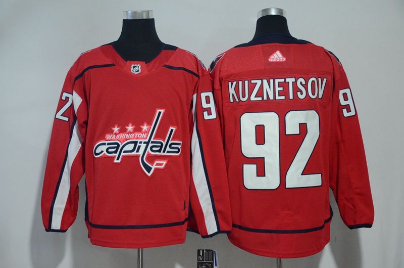 Men Washington Capitals 92 Kuznetsov red Adidas Hockey Stitched NHL Jerseys